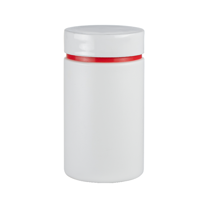 HDPE 150 ml kaksikerroksinen litteä korkki suora pullo