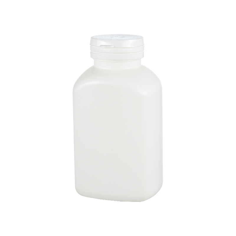 275 ml HDPE-neliöpullo, jossa viisto olkapää